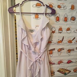 BEBE lavender wrap dress